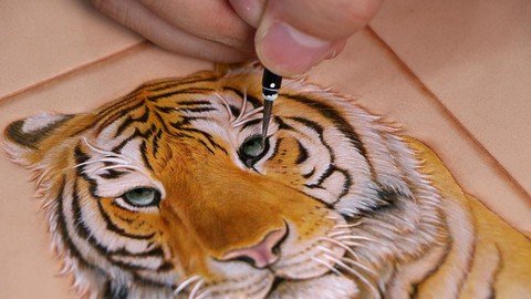 Leather Carving Course - Tiger