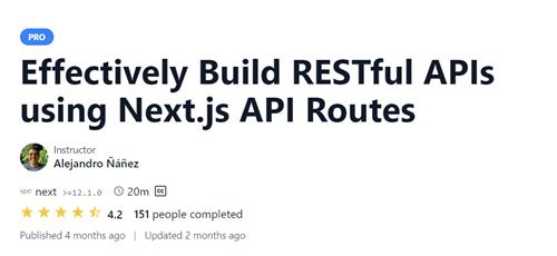 Egghead - Effectively Build RESTful APIs using Next.js API Routes