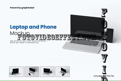 Laptop Macbook & Phone Screen Mockup - 7342658 (part 1)