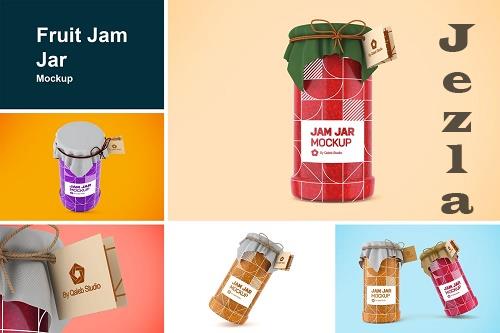 Fruit Jam Jar Mockup - 7325637