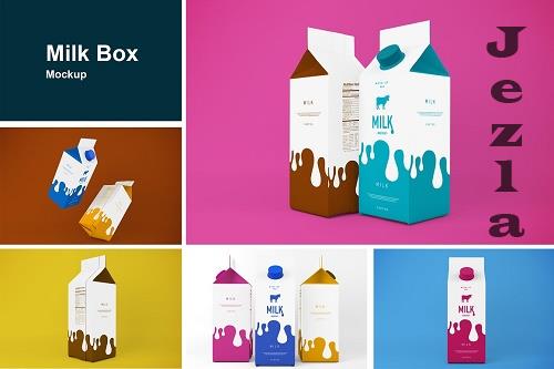 Milk Box Mockup - 7340273