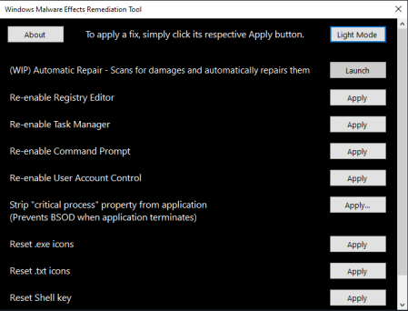 Malware Effects Remediation Tool 3.2.1