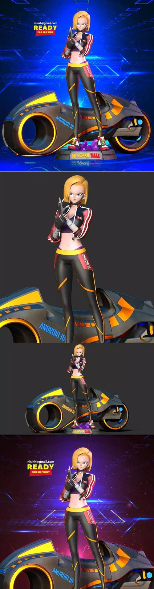 Racer Android 18 3D STL