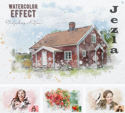Watercolor Effect Photoshop Action - AS5SLZV