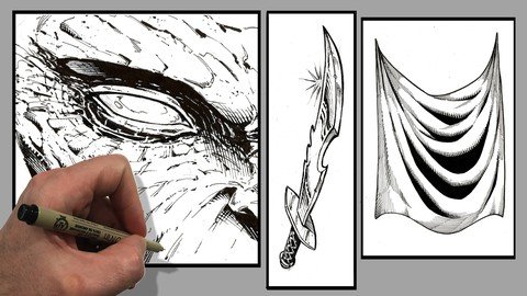Traditional Inking For Comics With Pen And Ink