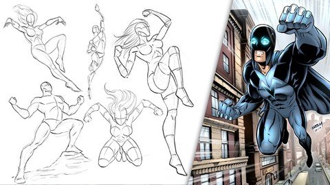 How To Draw Dynamic Comic Book Superheroes – Start To Finish