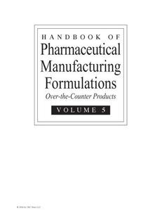 Handbook of Pharmaceutical Manufacturing Formulations - Over-the-Counter Products (Volume 5 of 6)