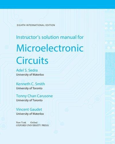 Instructor's solution manual for Microelectronic Circuits