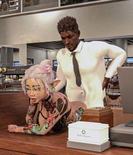 ThanusDestroyer - Rose is Bored at Work, Fucks a Colleague 3D Porn Comic