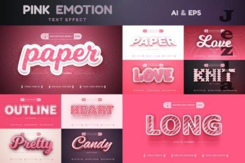 Set 10 Pink Love Editable Text Effects Set 10 Pink Love Editable Text Effects