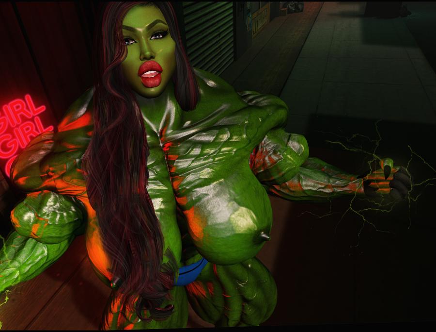 Nayase7en - She Hulk Goes To Town 3D Porn Comic