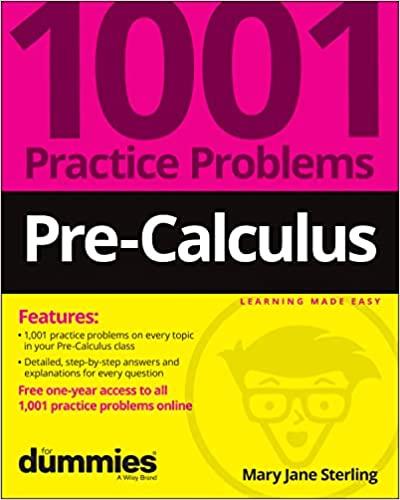 Pre Calculus: 1001 Practice Problems For Dummies