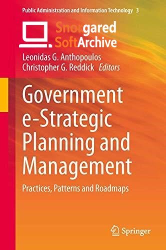 Government e Strategic Planning and Management: Practices, Patterns and Roadmaps
