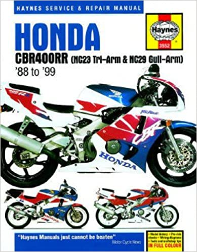 H3552 Haynes Honda CBR400RR Fours 1988 1999 Motorcycle Repair Manual