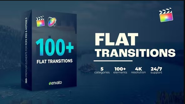 Videohive - Flat Transitions 38620423 - Project For Final Cut & Apple Motion