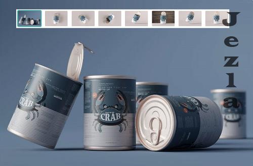 Aluminum Food Can Mockups - Large - 6916784