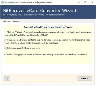 BitRecover vCard Converter Wizard 2.1