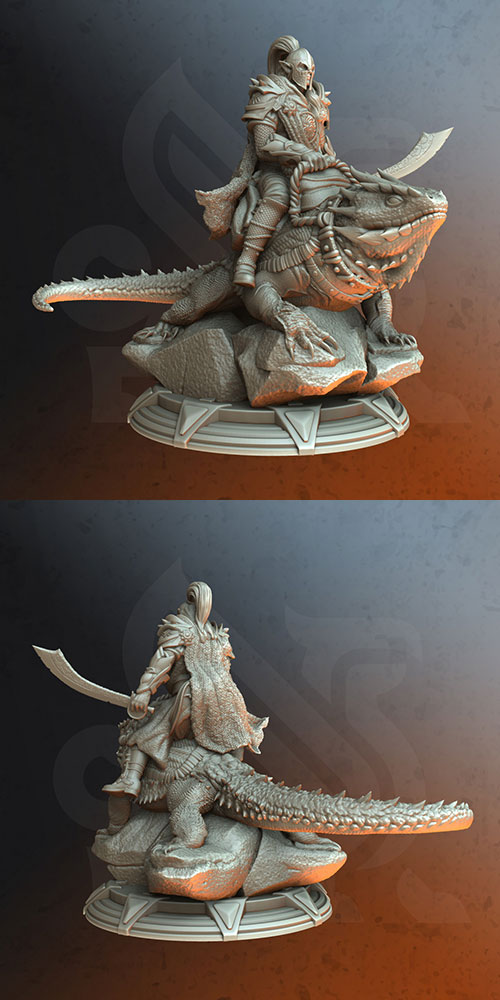 Lizard Rider - Dreytin 3D Print