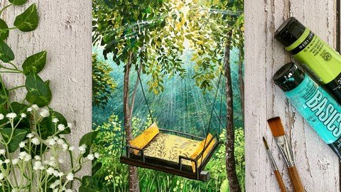 Swing Bed - Acrylic Painting
