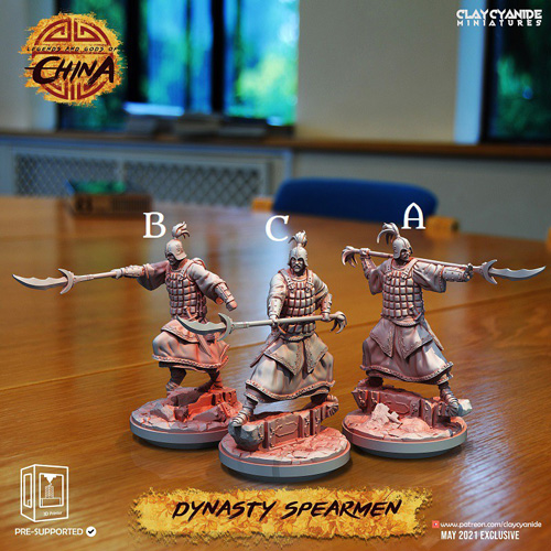 Dynasty Spearmen 3D Print