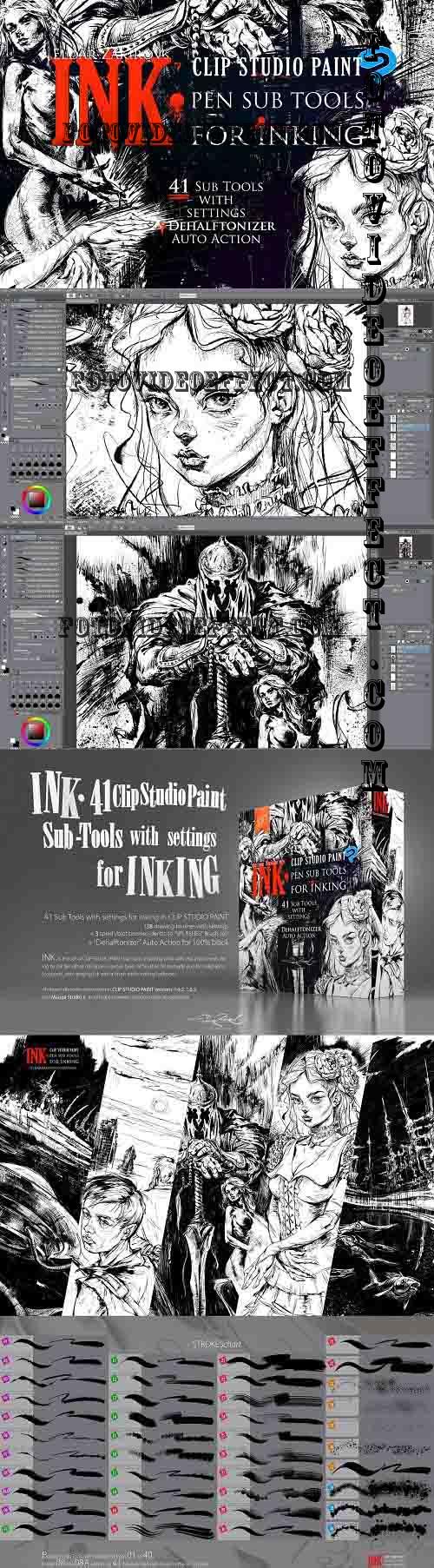 INK. 41+ Clip Studio inking brushes - 3462875