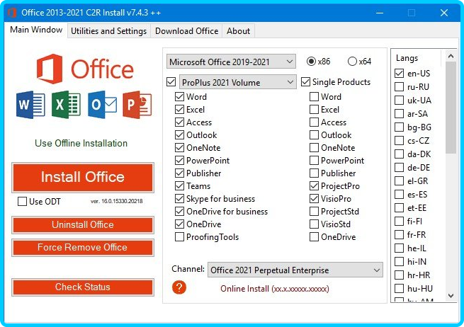 Office 2013-2021 C2R Install - Install Lite 7.4.3 2156c64ff28615659696943f83ed9a1c