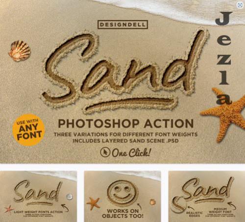 Sand Type Photoshop Action - K926QCA