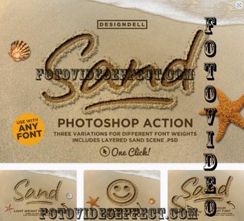Sand Type Photoshop Action - K926QCA