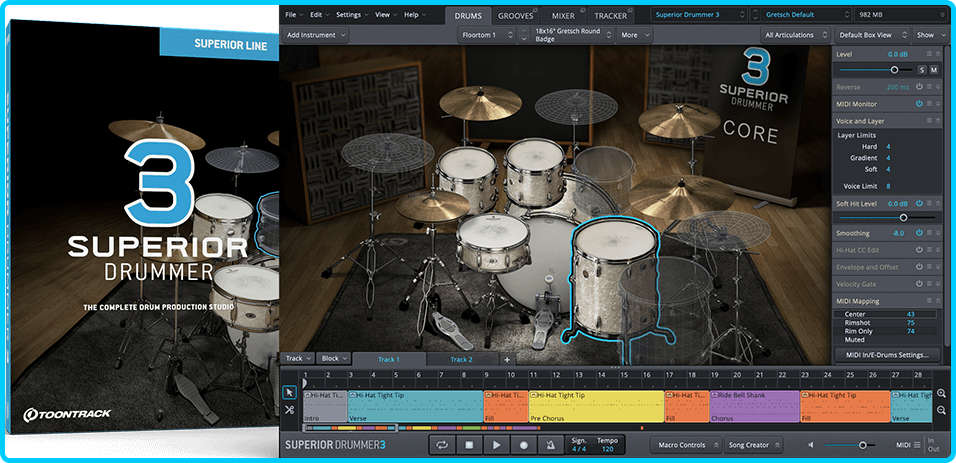 Toontrack Superior Drummer 3 Update v3.3.2 U2B macOS