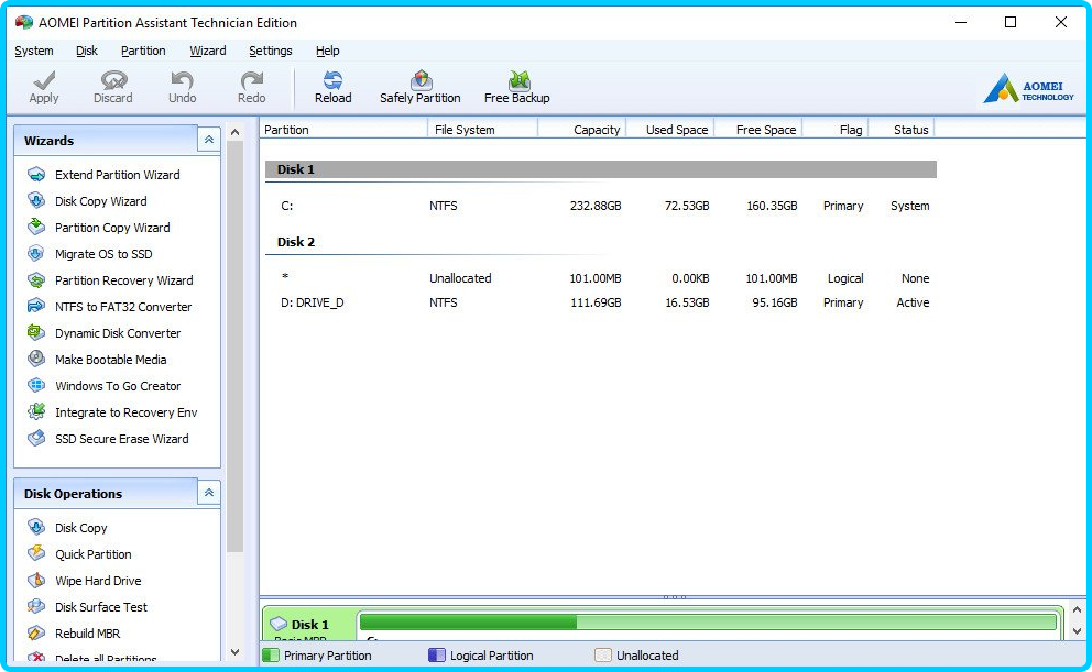 AOMEI Partition Assistant Technician 9.8.1 Repack & Portable by elchupacabra 86d95b166de1bedad237612e79c4f615