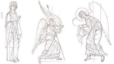 Byzantine Iconography Series 5 Drawing 3/4 Figures