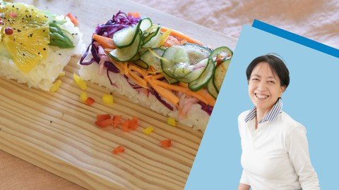 Japanese Colorful Vegan Pressed Sushi Course