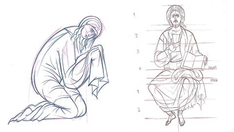Byzantine Iconography Series 6 Drawing Seated Figures