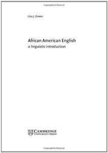 African American English A Linguistic Introduction