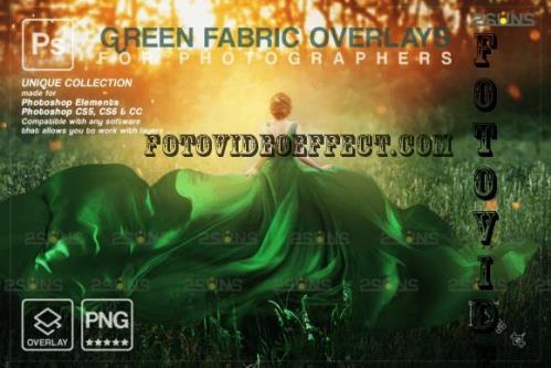 Green Flying dress overlay fabric - 7394432