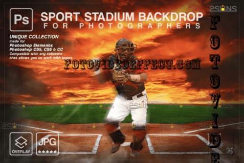 Baseball Backdrop Sports Digital V49 - 7394676