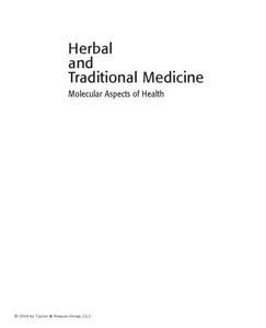 Herbal Medicine & Molecular Basis in Health and Disease