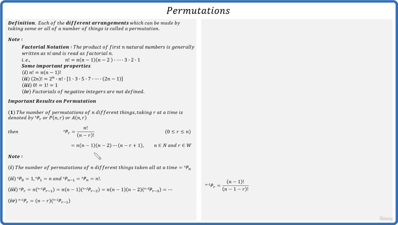 UDEMY Become a Permutations and Combinations Master