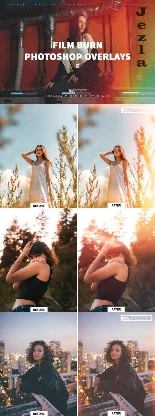 120 Film Burn Overlays
