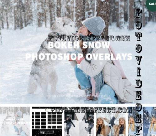 180 Bokeh Snow Overlays