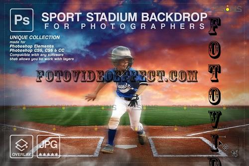 Baseball Backdrop Sports Digital V56 - 7395076