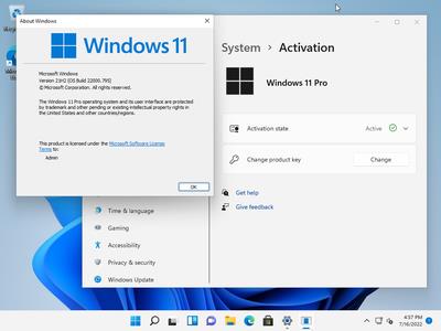 Windows 11 Pro 21H2 Build 22000.795 (No TPM Required) With Office 2021 Pro Plus Preactivated