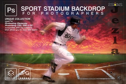 Baseball Backdrop Sports Digital V58 - 7395036
