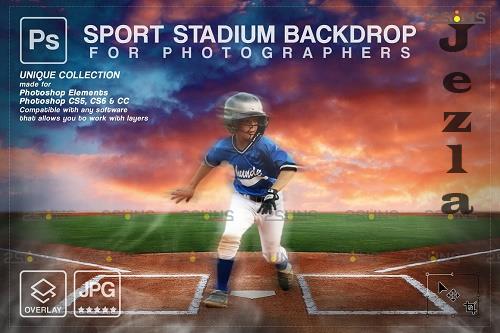 Baseball Backdrop Sports Digital V56 - 7395076