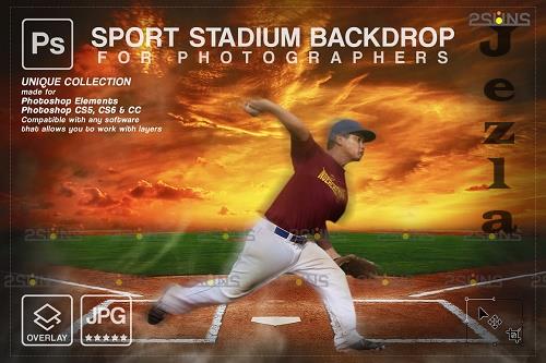 Baseball Backdrop Sports Digital V50 - 7395095