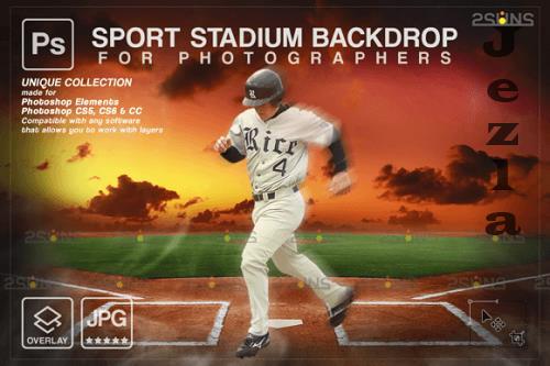 Baseball Backdrop Sports Digital V52 - 7395094