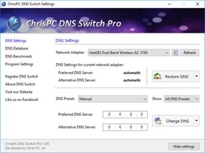 ChrisPC DNS Switch Pro 4.50