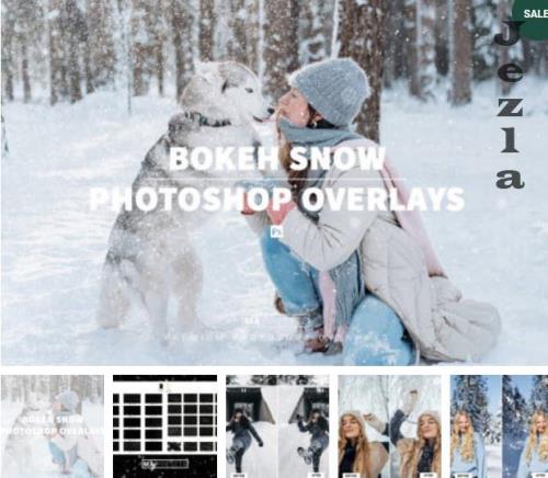 180 Bokeh Snow Overlays