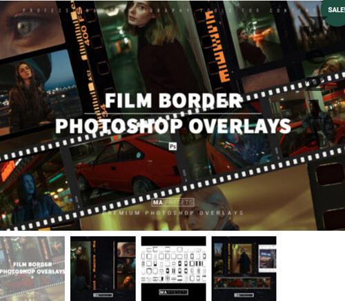 75 Film Frame Border Overlays 