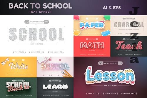Set 10 School Editable Text Effects - 7401414
